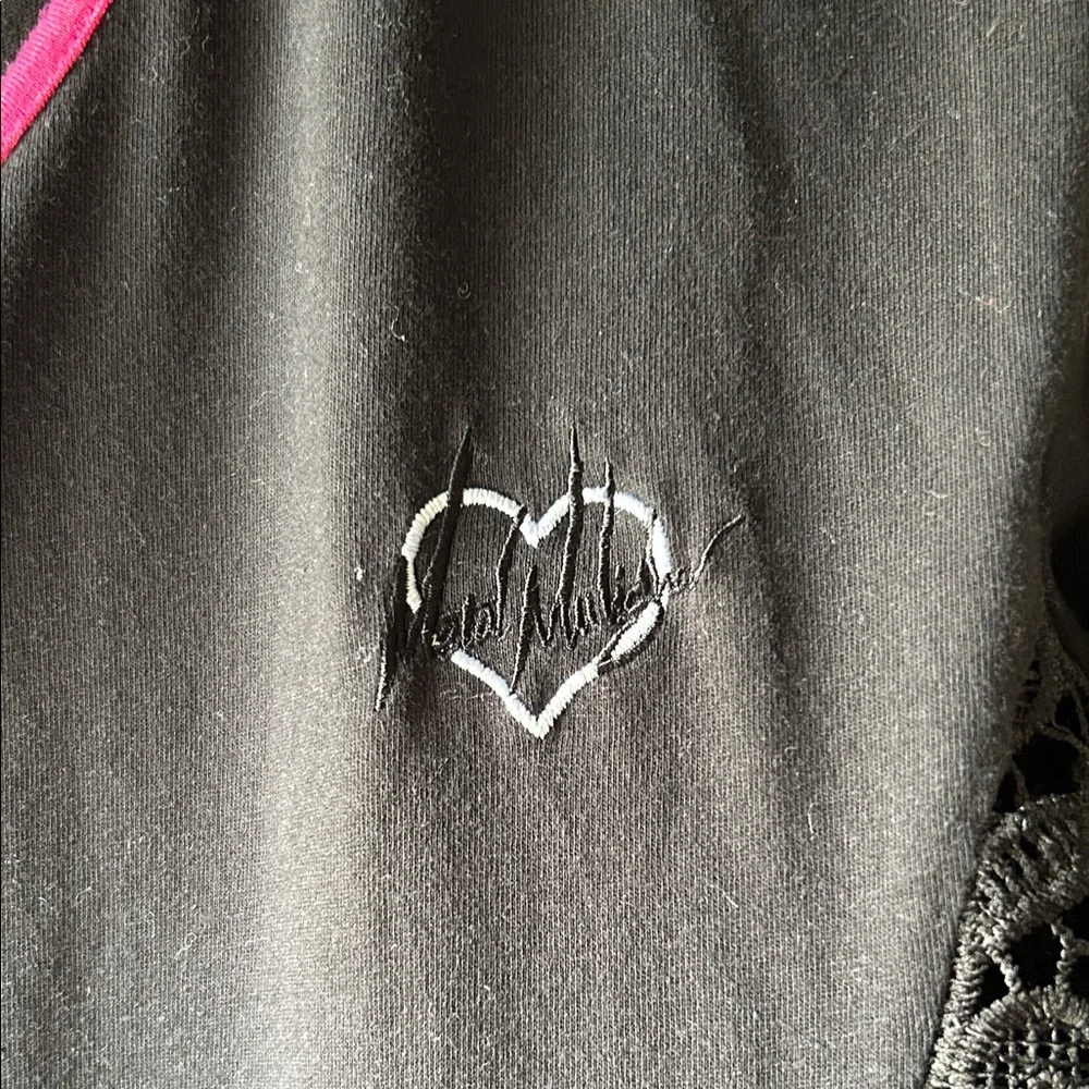 Metal Mulisha Black Top with Pink Trim - Picture 3 of 4